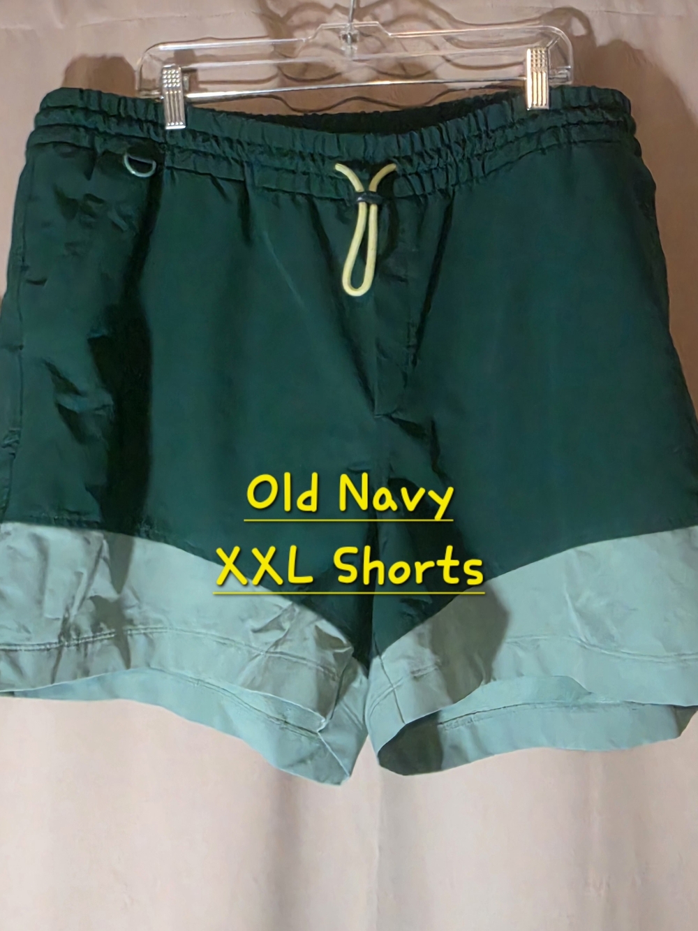 Old Navy StretchTech Go-H2O Colorblock Athletic Shorts Green XXL
